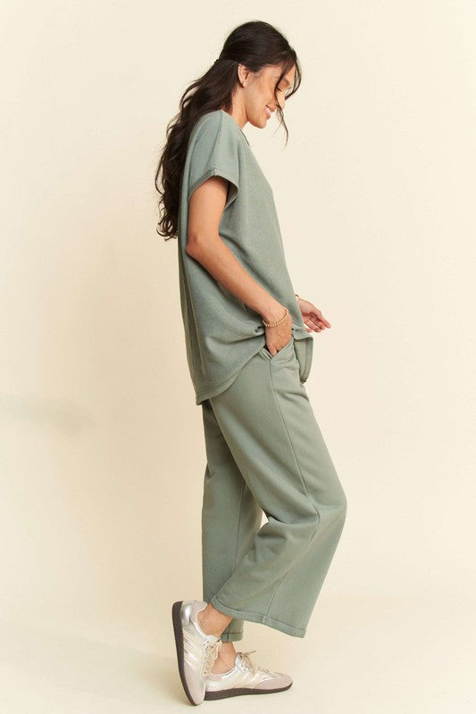 Sinclair Top and Pants Set - Olive Sage