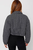 Load image into Gallery viewer, Maeve Tweed Crop Puffer Jacket
