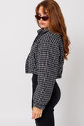 Load image into Gallery viewer, Maeve Tweed Crop Puffer Jacket
