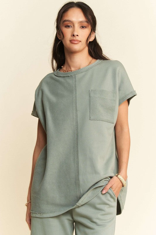 Sinclair Top and Pants Set - Olive Sage