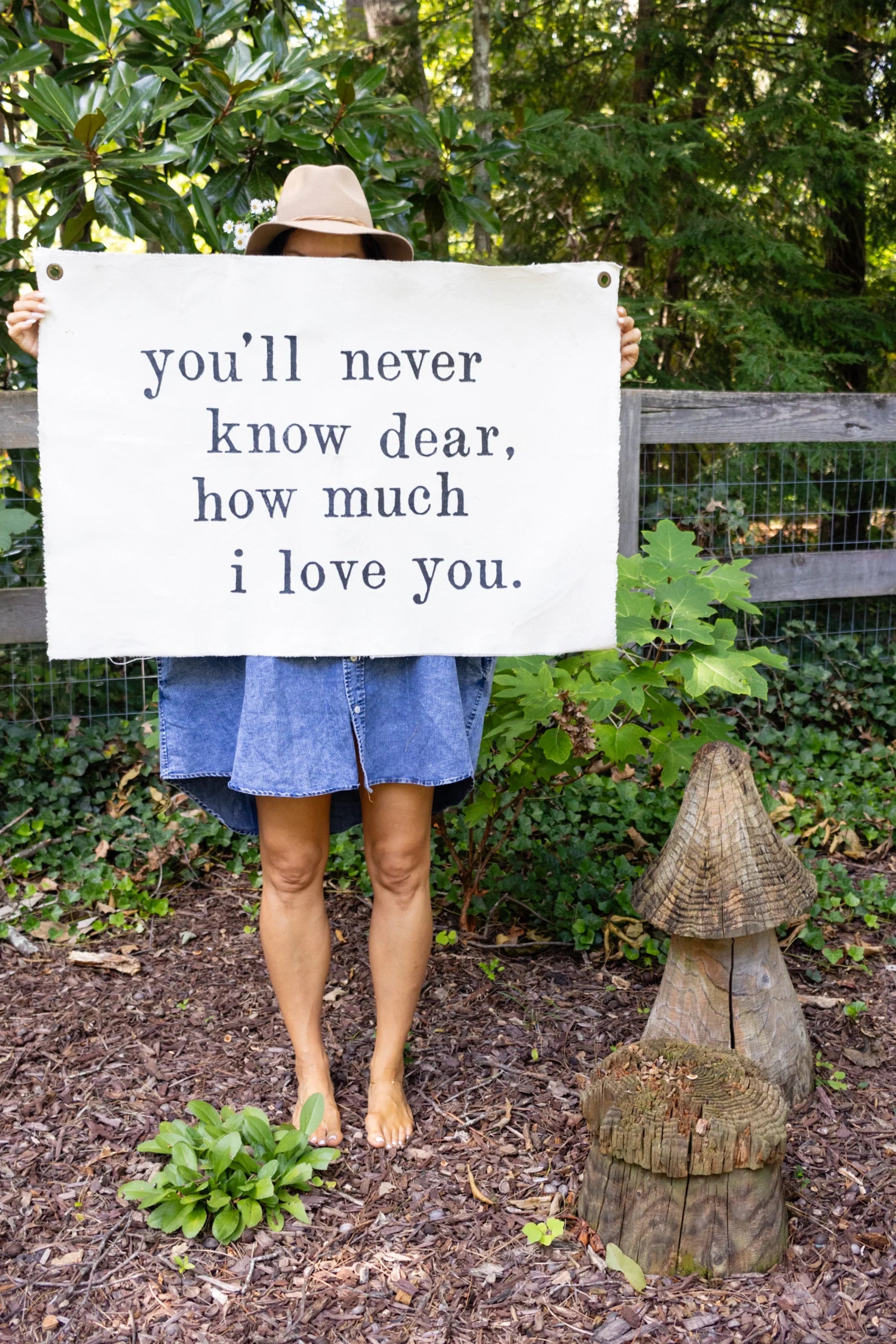 Hand-Painted Wall Tarp - You’ll Never Know Dear