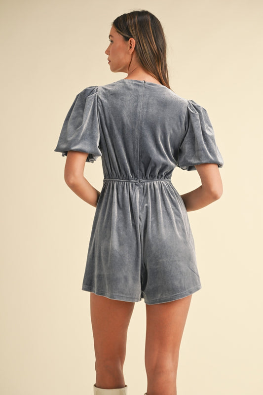 Iris Velvet Romper