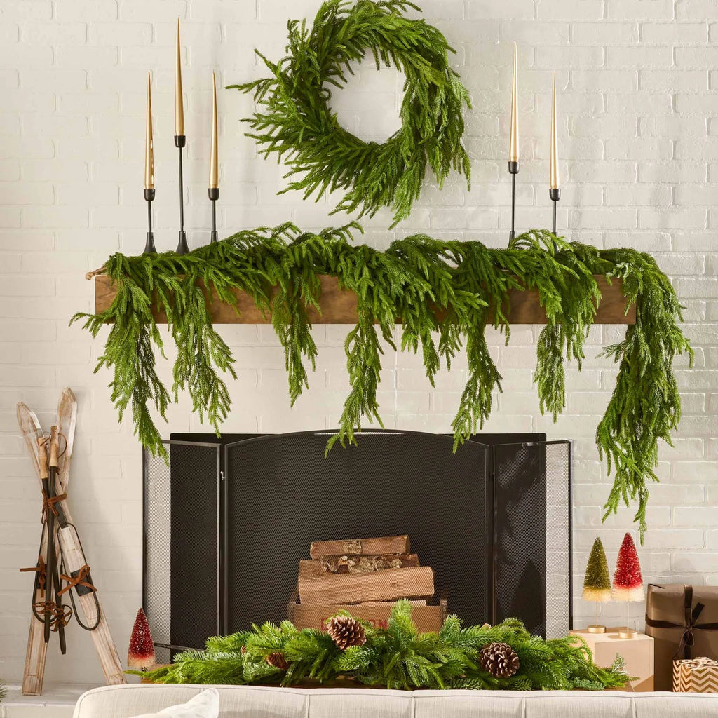 30'' Real Touch Norfolk Pine Christmas Wreath