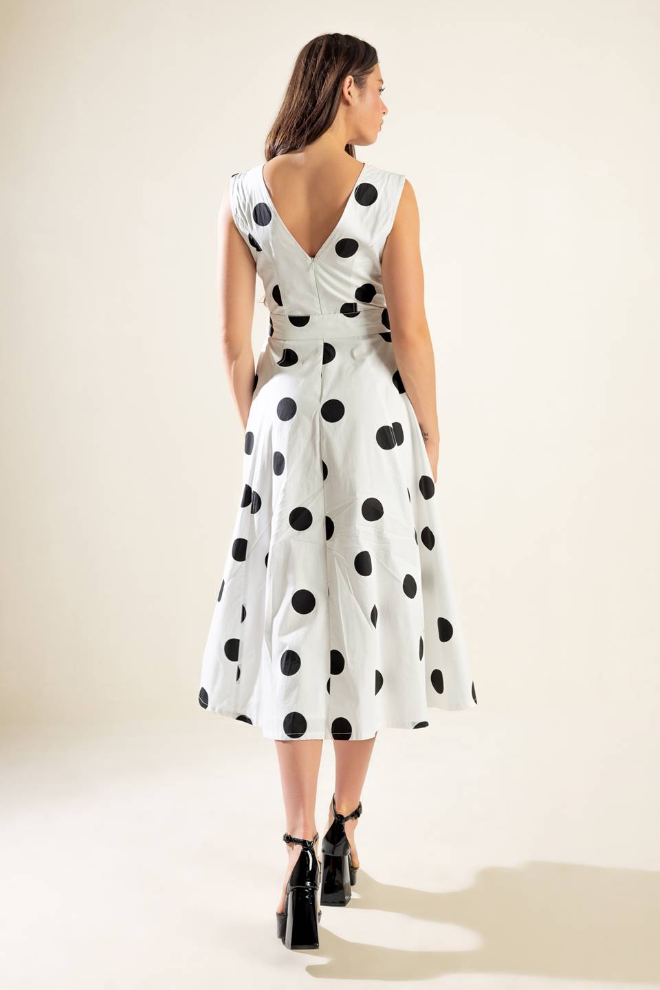 ECHOING FJORD WOVEN MIDI DRESS