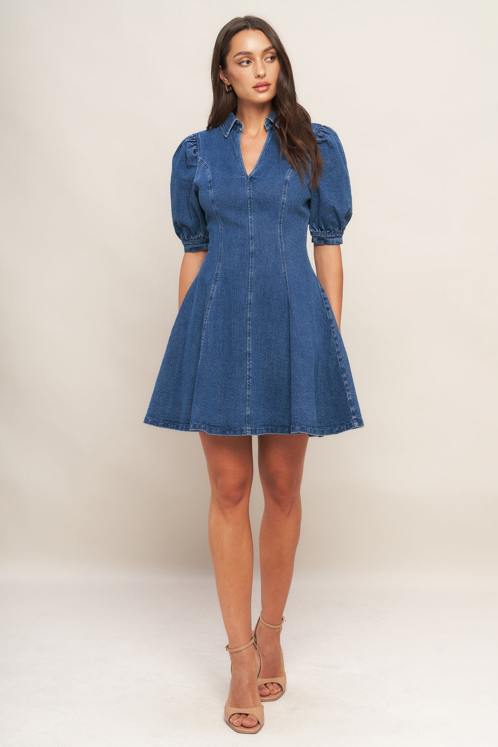 WESTWOOD CHARM DENIM MINI DRESS