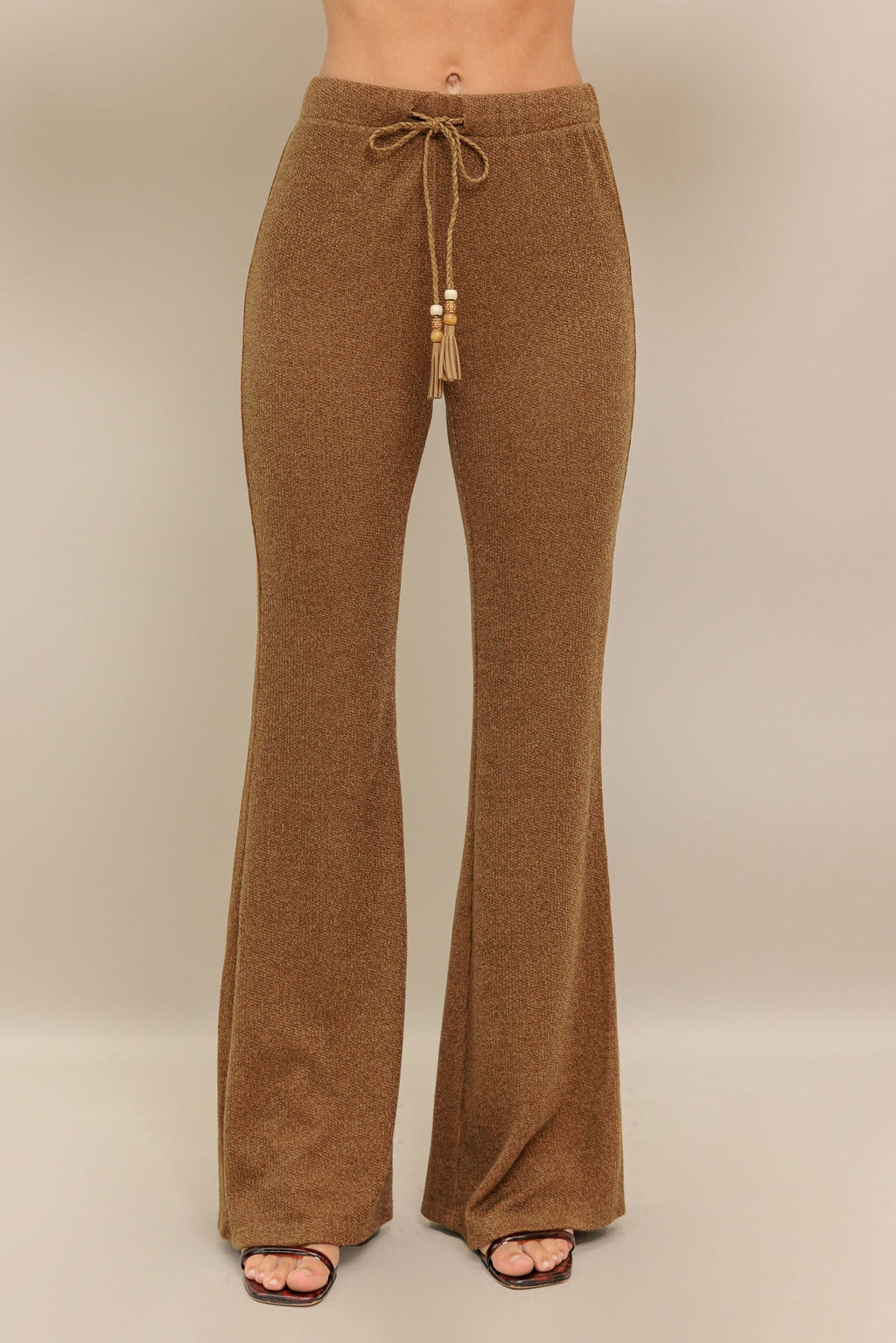 FLARE TOUCH SOLID KNIT PANTS