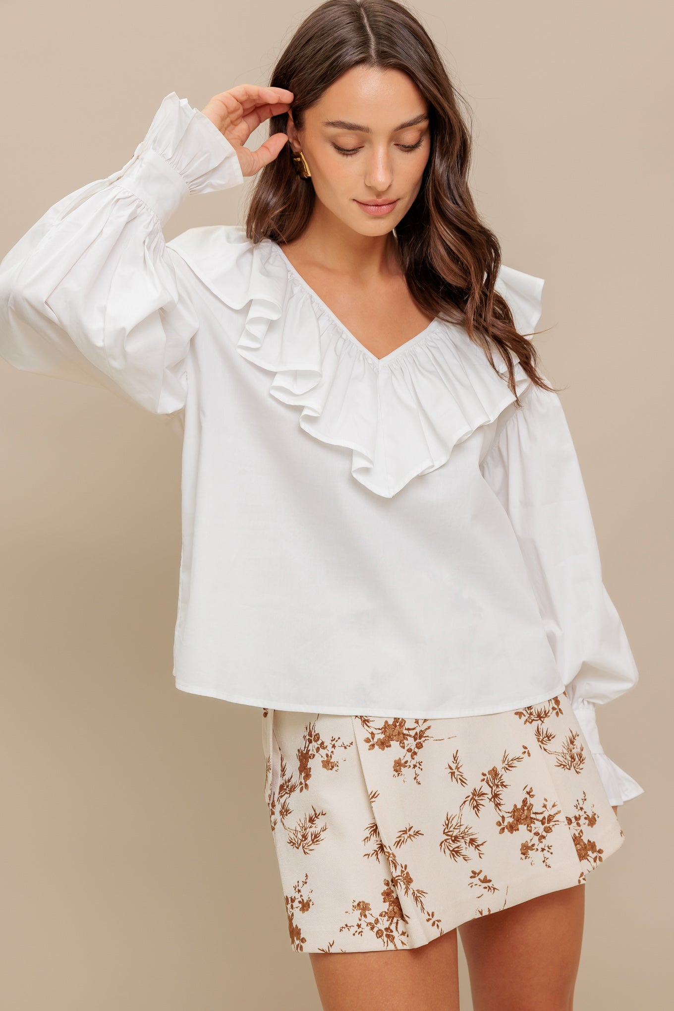 COUTURE CODE WOVEN TOP