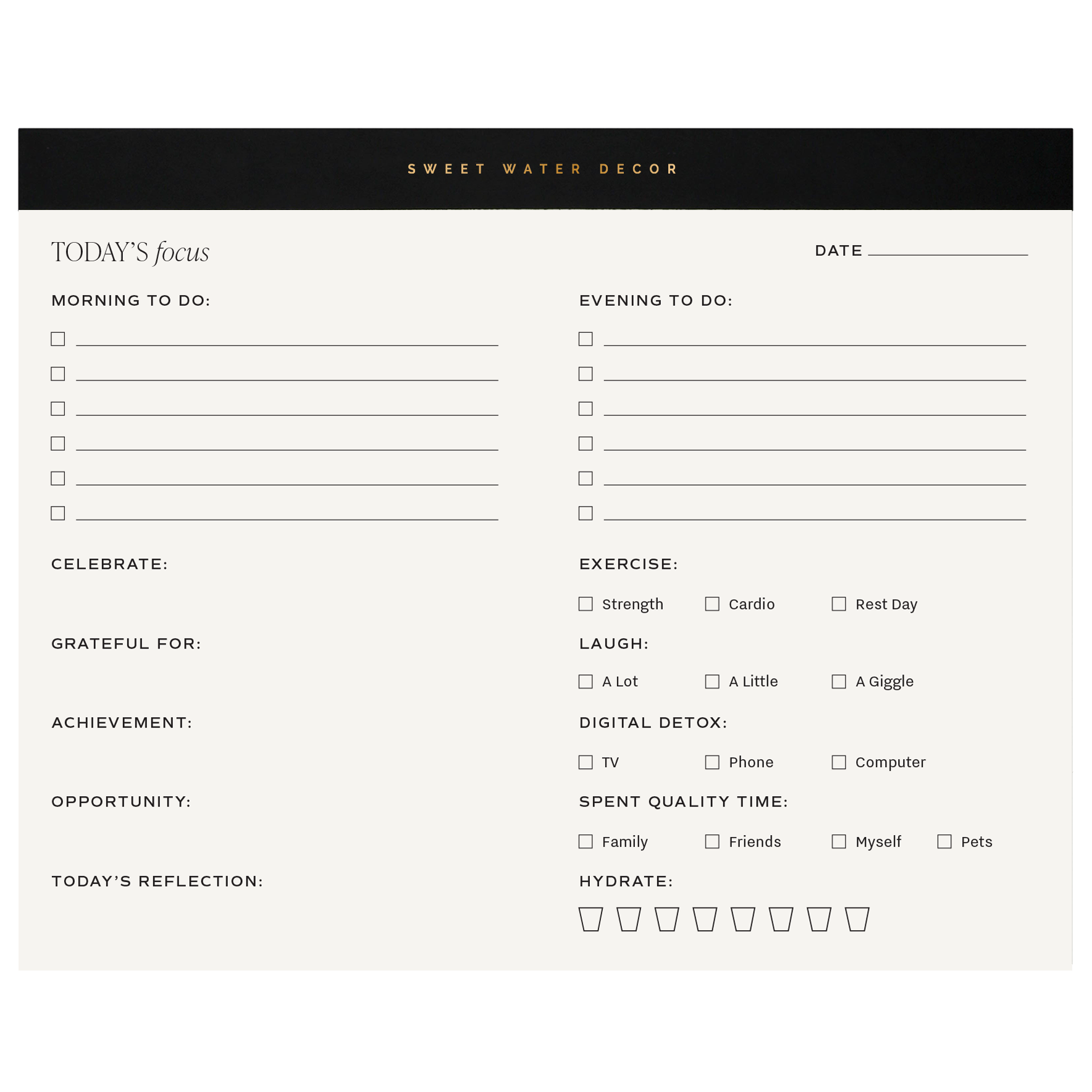 Self Care Notepad