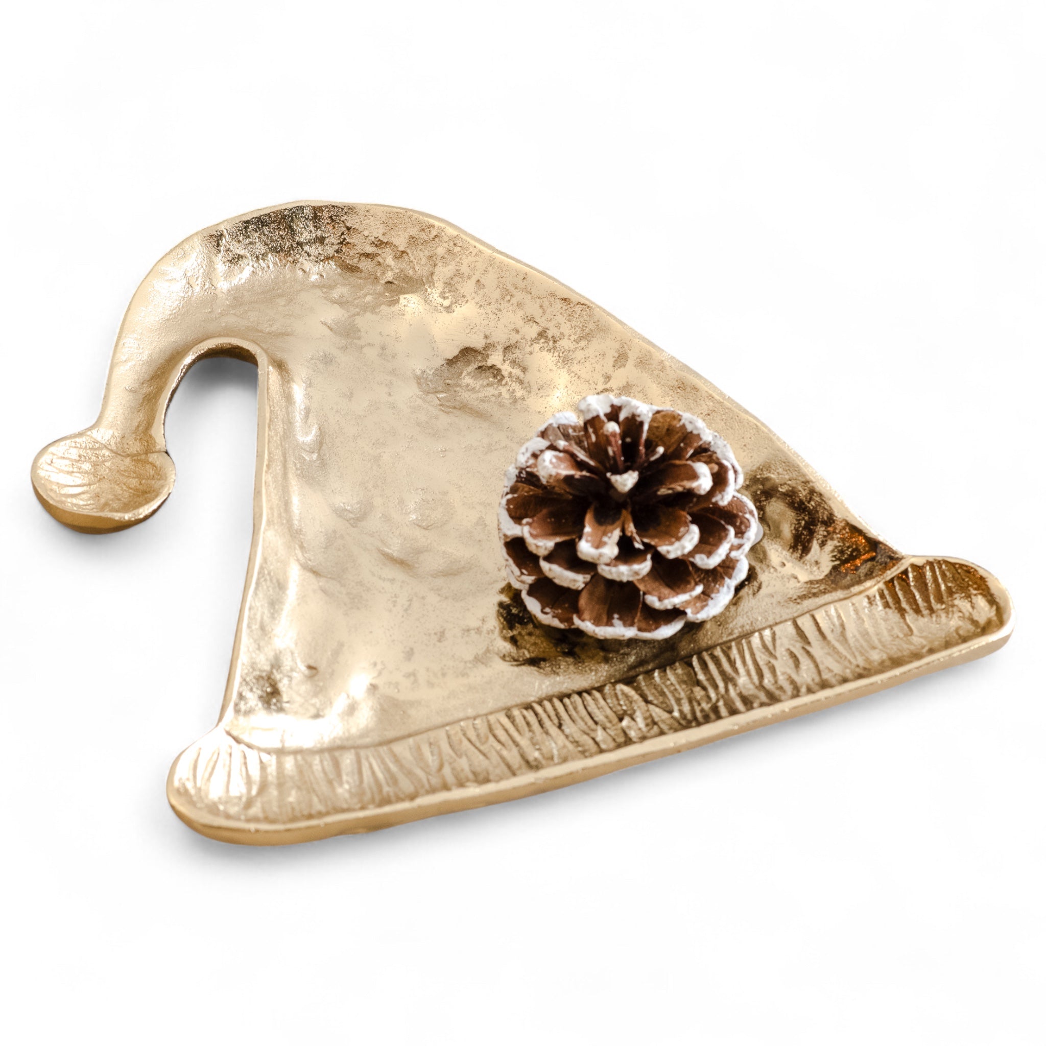 Gold Aluminum Santa Hat Tray